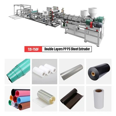 Plne automatický stroj s dvojvrstvovým strisom PP PS PS